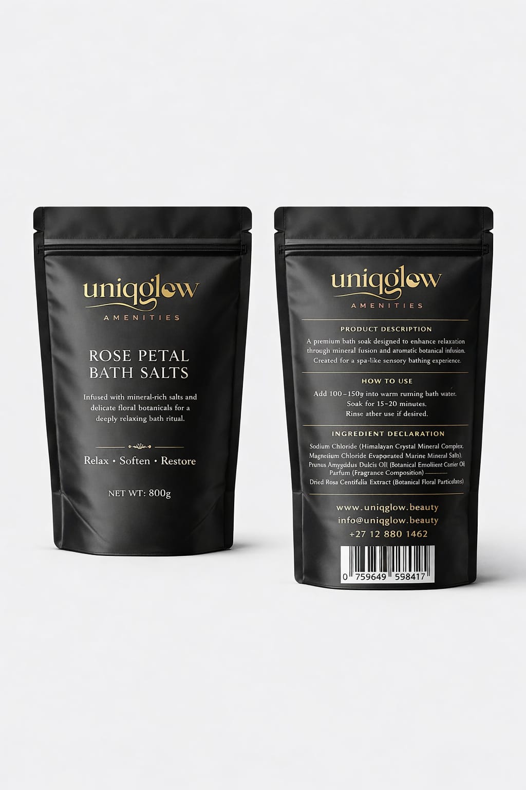 Rose Bath Soak with Petals